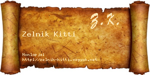 Zelnik Kitti névjegykártya